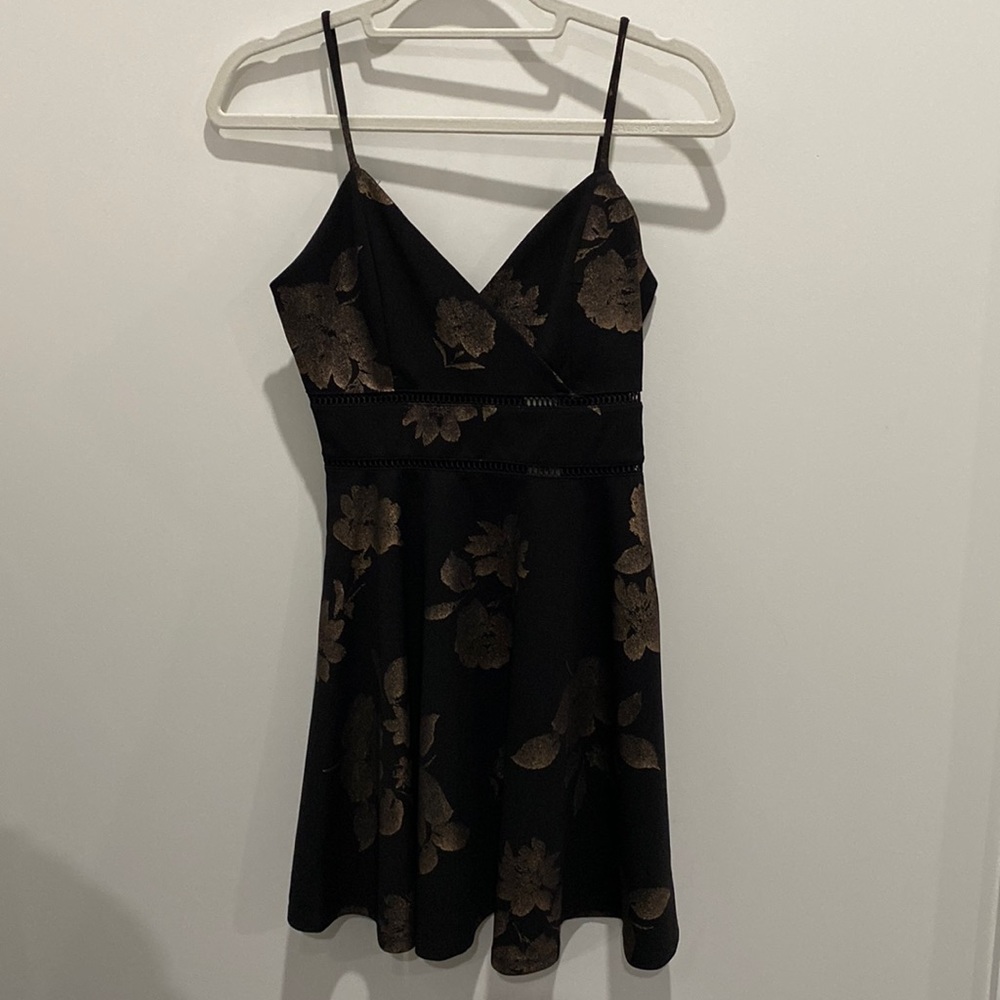 Francesca’s Black and Gold Dress